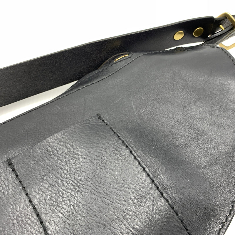 【中古品】【メンズ】 HERZ ヘルツ WAIST SHOULDER BAG ウエスト ショルダーバッグ カバン レザーバッグ ボディバッグ 188-260723-ko-03-tei カラー：ブラック 万代Net店