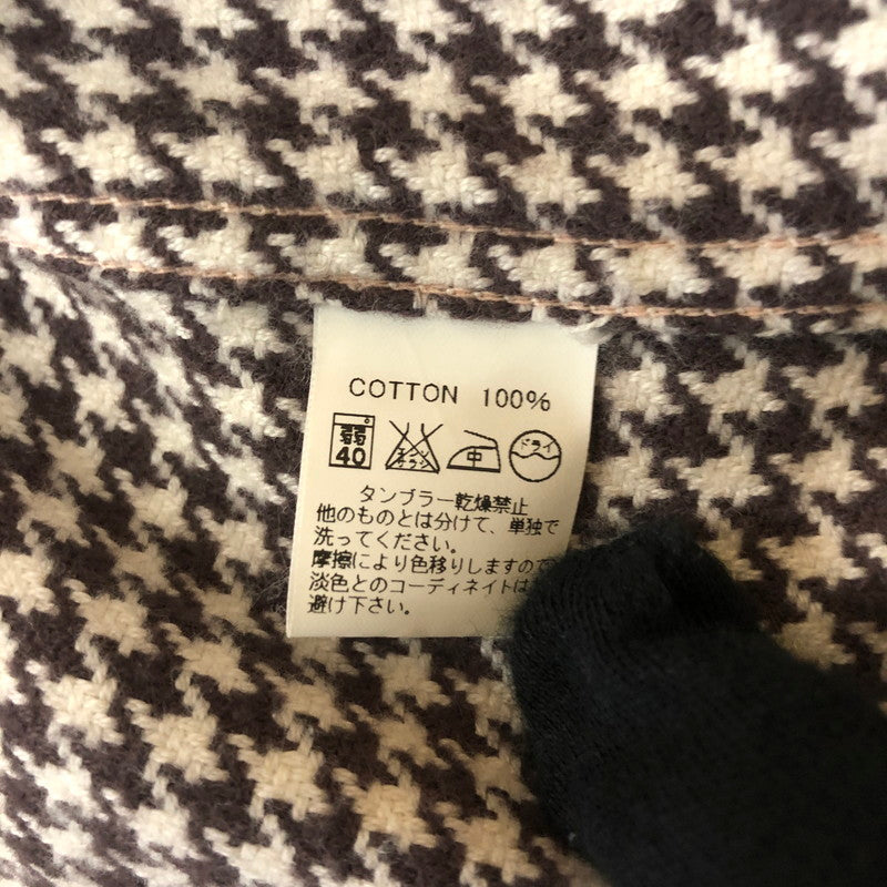 【中古品】【メンズ】 BONCOURA ボンクラ HOUNDSTOOTH FLANNEL SHIRT ハウンドトゥース フランネルシャツ 長袖 トップス 140-260216-yo-07-fuz サイズ：36 カラー：マルチカラー 万代Net店