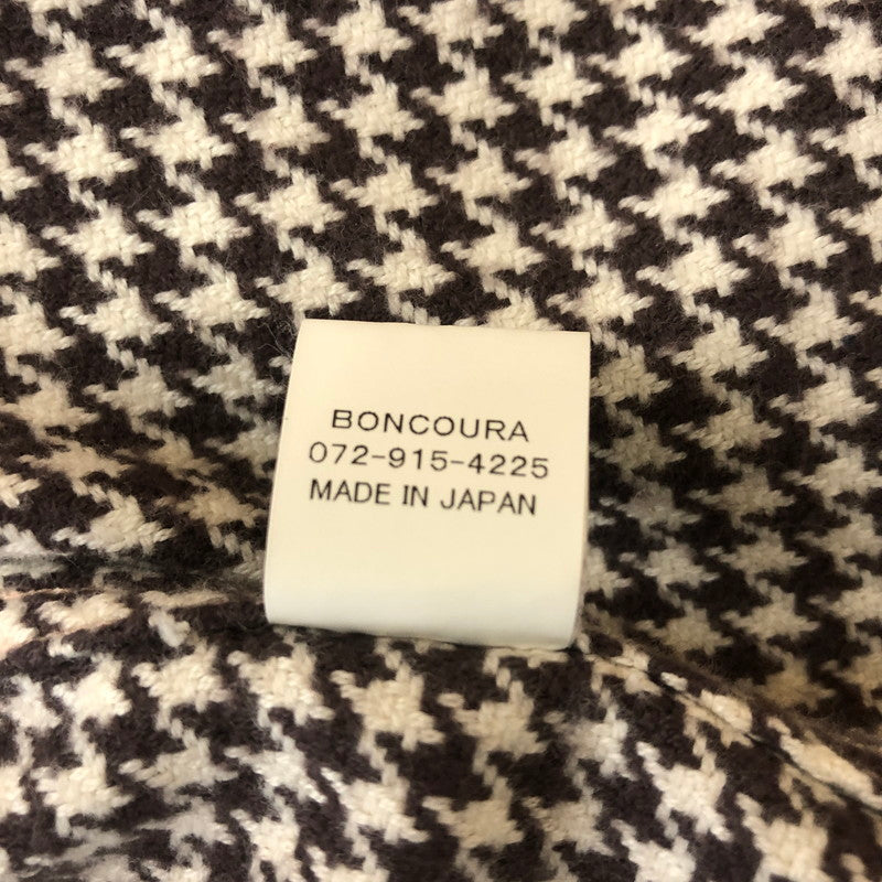 【中古品】【メンズ】 BONCOURA ボンクラ HOUNDSTOOTH FLANNEL SHIRT ハウンドトゥース フランネルシャツ 長袖 トップス 140-260216-yo-07-fuz サイズ：36 カラー：マルチカラー 万代Net店