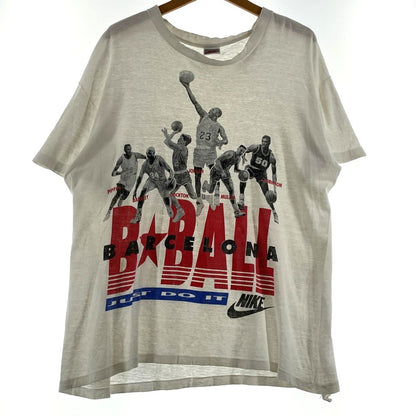 【現状渡し品】【メンズ】 NIKE ナイキ 90’s JORDAN TEE 90年代 ジョーダン Tシャツ 半袖 トップス 148-260720-sa-02-tei サイズ：L カラー：ホワイト 万代Net店