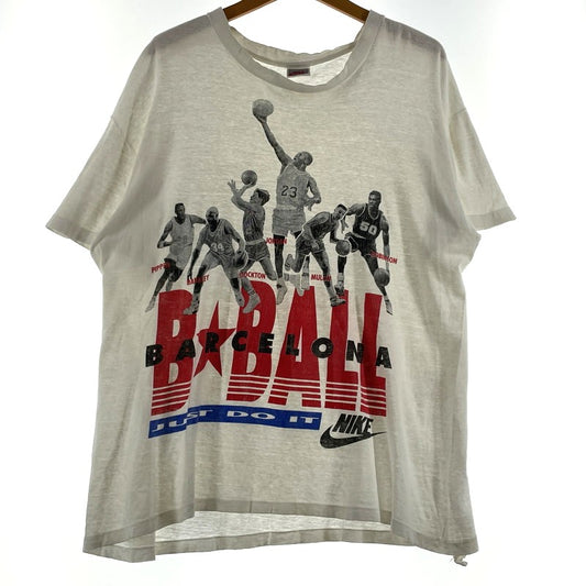 【現状渡し品】【メンズ】 NIKE ナイキ 90’s JORDAN TEE 90年代 ジョーダン Tシャツ 半袖 トップス 148-260720-sa-02-tei サイズ：L カラー：ホワイト 万代Net店