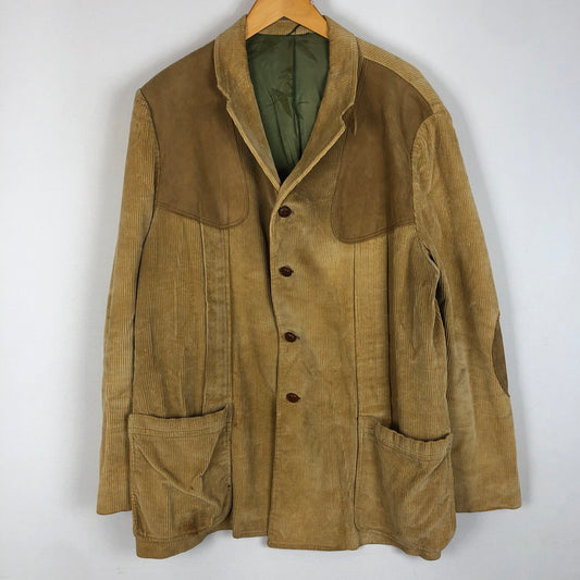 【現状渡し品】【メンズ】 Eddie Bauer エディー・バウアー 80～90's CORDUROY JACKET VINTAGE 80～90年代 コーデュロイ ジャケット アウター USA製 ヴィンテージ 144-260216-yo-14-tei サイズ：46LONG カラー：ベージュ 万代Net店
