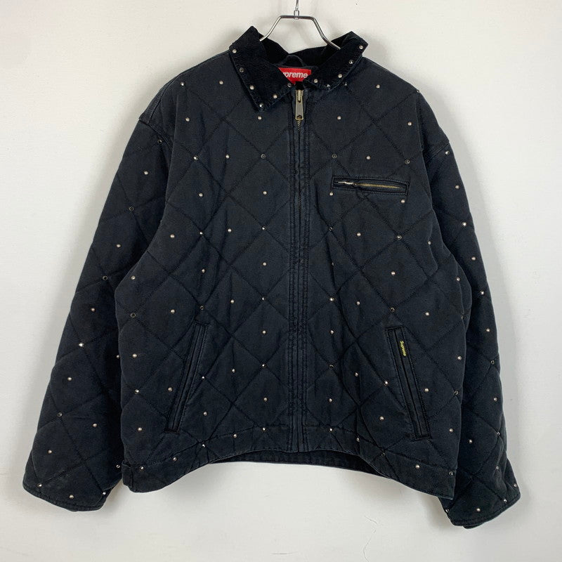 【中古品】【メンズ】 Supreme シュプリーム × B.B.SIMON ビービーサイモン 別注 コラボ QUILTED WORK JACKET キルティング ワークジャケット アウター 149-260212-ko-37-tei サイズ：XL カラー：ブラック 万代Net店