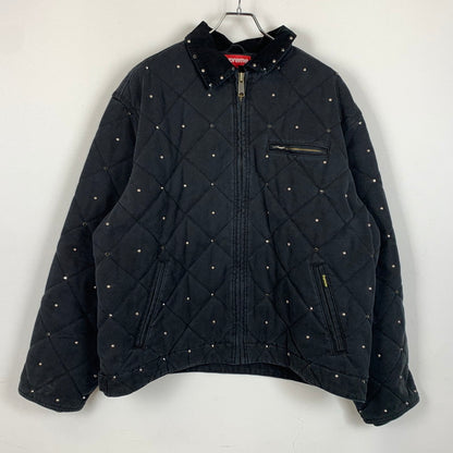 【中古品】【メンズ】 Supreme シュプリーム × B.B.SIMON ビービーサイモン 別注 コラボ QUILTED WORK JACKET キルティング ワークジャケット アウター 149-260212-ko-37-tei サイズ：XL カラー：ブラック 万代Net店