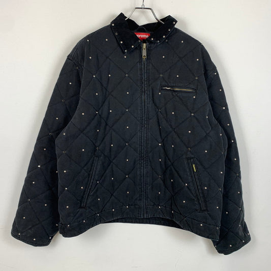 【中古品】【メンズ】 Supreme シュプリーム × B.B.SIMON ビービーサイモン 別注 コラボ QUILTED WORK JACKET キルティング ワークジャケット アウター 149-260212-ko-37-tei サイズ：XL カラー：ブラック 万代Net店