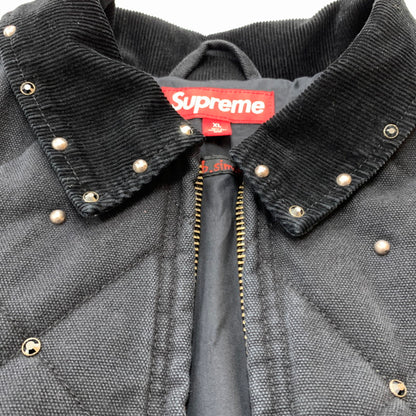 【中古品】【メンズ】 Supreme シュプリーム × B.B.SIMON ビービーサイモン 別注 コラボ QUILTED WORK JACKET キルティング ワークジャケット アウター 149-260212-ko-37-tei サイズ：XL カラー：ブラック 万代Net店