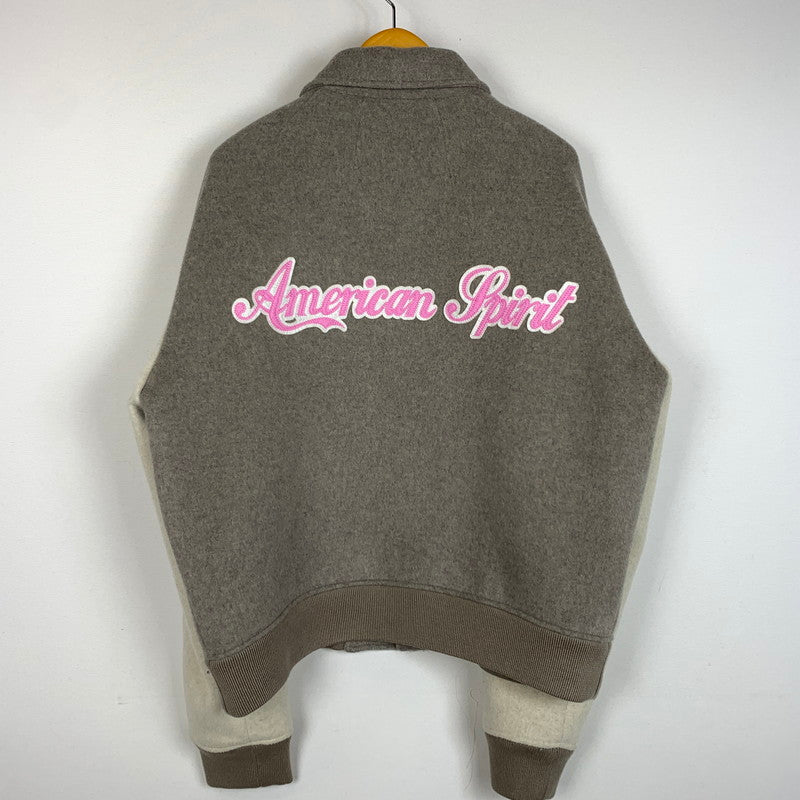 【中古品】【メンズ】 JUN NAKAYAMA ジュン ナカヤマ 25AW JN VARSITY JACKET JN-FW25-016 バーシティジャケット アウター スタジアムジャケット スタジャン 140-260212-ko-27-fuzh サイズ：48 カラー：グレー 万代Net店