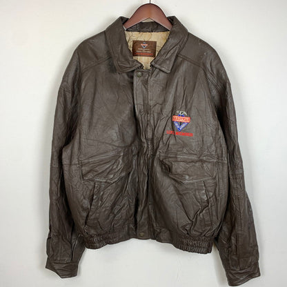 【現状渡し品】【メンズ】 HANDYMAN ハンディマン TYPE A-2 LEATHER JACKET タイプ A-2 レザージャケット アウター フライトジャケット 145-260212-ko-26-tei サイズ：サイズ不明 カラー：ブラウン 万代Net店