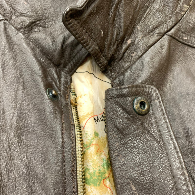 【現状渡し品】【メンズ】 HANDYMAN ハンディマン TYPE A-2 LEATHER JACKET タイプ A-2 レザージャケット アウター フライトジャケット 145-260212-ko-26-tei サイズ：サイズ不明 カラー：ブラウン 万代Net店