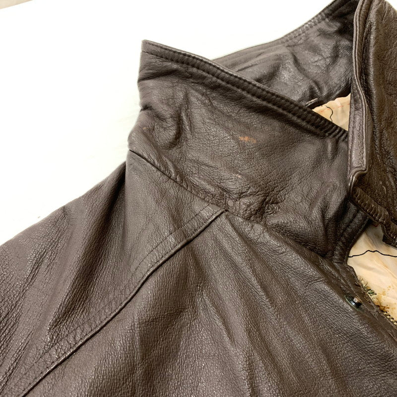 【現状渡し品】【メンズ】 HANDYMAN ハンディマン TYPE A-2 LEATHER JACKET タイプ A-2 レザージャケット アウター フライトジャケット 145-260212-ko-26-tei サイズ：サイズ不明 カラー：ブラウン 万代Net店