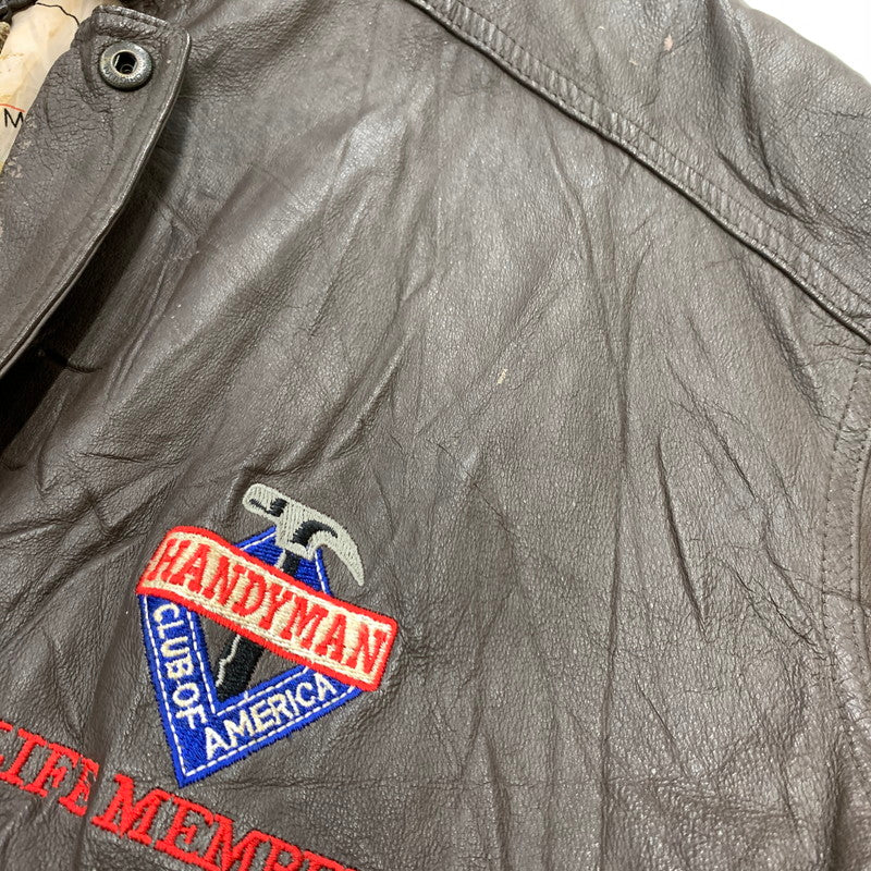 【現状渡し品】【メンズ】 HANDYMAN ハンディマン TYPE A-2 LEATHER JACKET タイプ A-2 レザージャケット アウター フライトジャケット 145-260212-ko-26-tei サイズ：サイズ不明 カラー：ブラウン 万代Net店