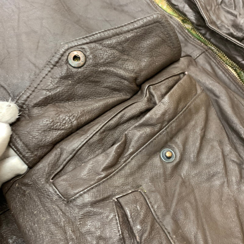 【現状渡し品】【メンズ】 HANDYMAN ハンディマン TYPE A-2 LEATHER JACKET タイプ A-2 レザージャケット アウター フライトジャケット 145-260212-ko-26-tei サイズ：サイズ不明 カラー：ブラウン 万代Net店