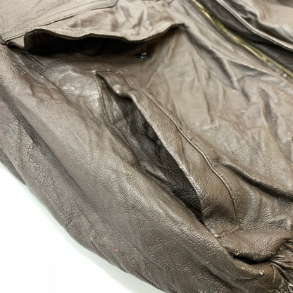 【現状渡し品】【メンズ】 HANDYMAN ハンディマン TYPE A-2 LEATHER JACKET タイプ A-2 レザージャケット アウター フライトジャケット 145-260212-ko-26-tei サイズ：サイズ不明 カラー：ブラウン 万代Net店