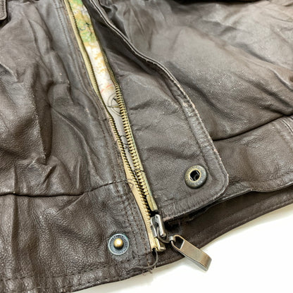 【現状渡し品】【メンズ】 HANDYMAN ハンディマン TYPE A-2 LEATHER JACKET タイプ A-2 レザージャケット アウター フライトジャケット 145-260212-ko-26-tei サイズ：サイズ不明 カラー：ブラウン 万代Net店