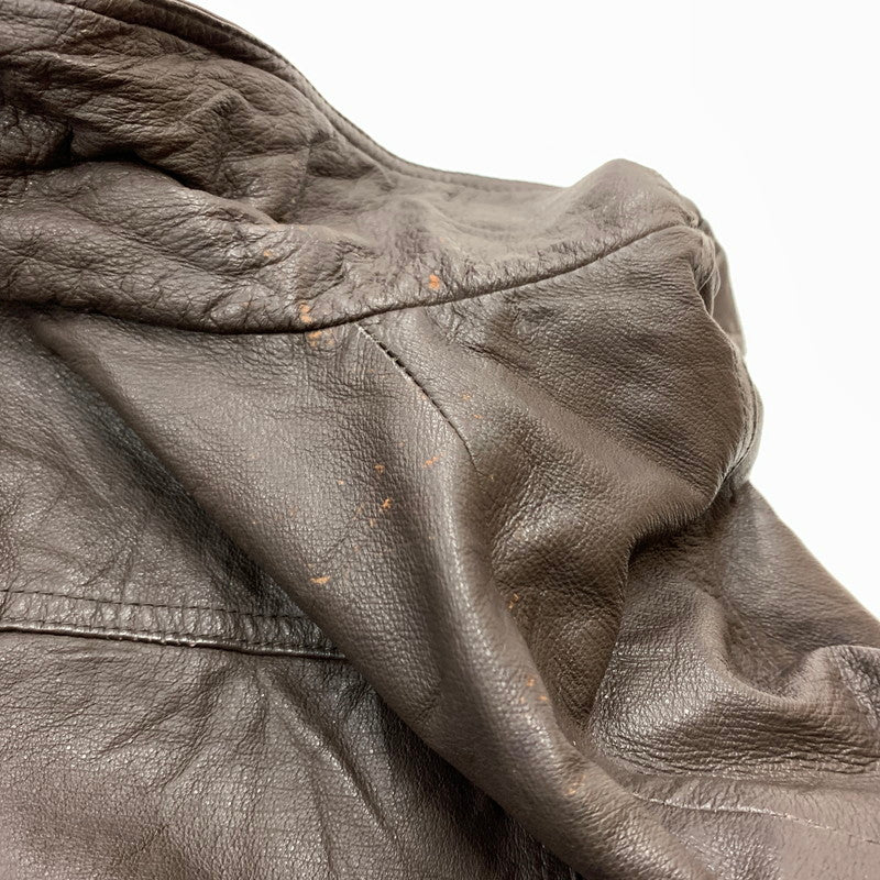 【現状渡し品】【メンズ】 HANDYMAN ハンディマン TYPE A-2 LEATHER JACKET タイプ A-2 レザージャケット アウター フライトジャケット 145-260212-ko-26-tei サイズ：サイズ不明 カラー：ブラウン 万代Net店