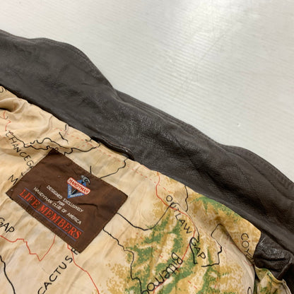 【現状渡し品】【メンズ】 HANDYMAN ハンディマン TYPE A-2 LEATHER JACKET タイプ A-2 レザージャケット アウター フライトジャケット 145-260212-ko-26-tei サイズ：サイズ不明 カラー：ブラウン 万代Net店