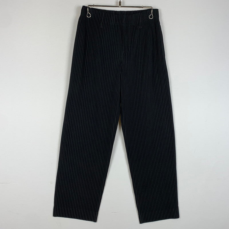 【中古品】【メンズ】 HOMME PLISSE ISSEY MIYAKE オム プリッセ イッセイミヤケ BASICS PLEATED PANT HP55JF150 ベーシックス プリーツパンツ ボトムス ストレート 151-260212-ko-35-tei サイズ：1 カラー：ブラック 万代Net店