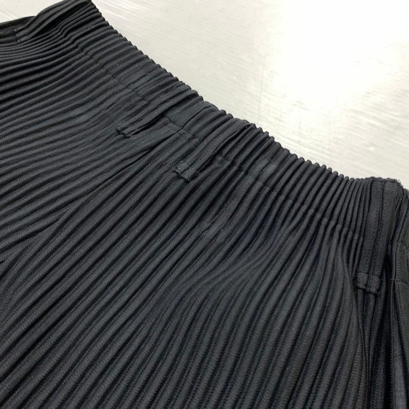 【中古品】【メンズ】 HOMME PLISSE ISSEY MIYAKE オム プリッセ イッセイミヤケ BASICS PLEATED PANT HP55JF150 ベーシックス プリーツパンツ ボトムス ストレート 151-260212-ko-35-tei サイズ：1 カラー：ブラック 万代Net店