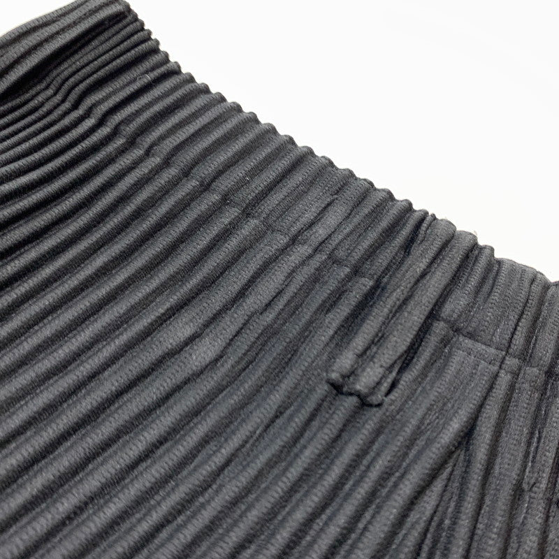 【中古品】【メンズ】 HOMME PLISSE ISSEY MIYAKE オム プリッセ イッセイミヤケ BASICS PLEATED PANT HP55JF150 ベーシックス プリーツパンツ ボトムス ストレート 151-260212-ko-35-tei サイズ：1 カラー：ブラック 万代Net店