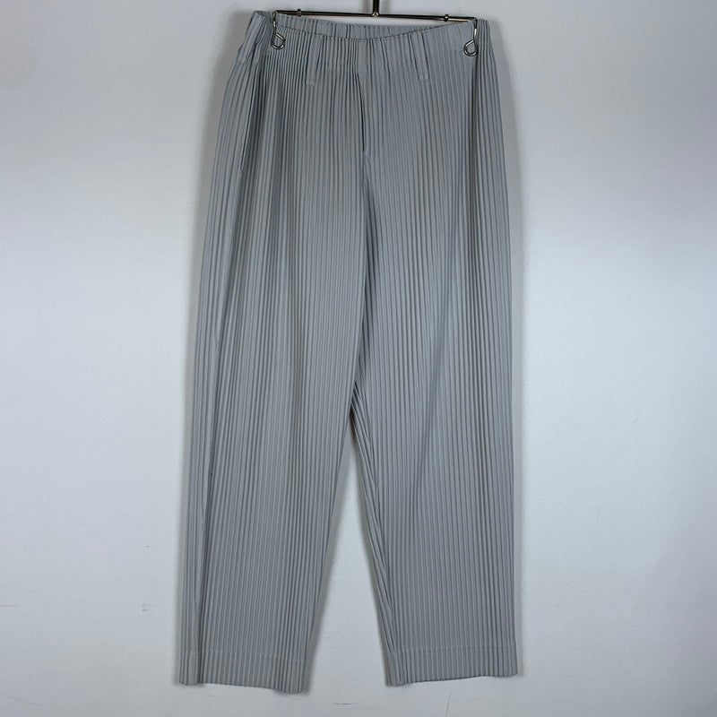 【中古品】【メンズ】 HOMME PLISSE ISSEY MIYAKE オム プリッセ イッセイミヤケ BASICS PLEATED PANT HP55JF150 ベーシックス プリーツパンツ ボトムス ストレート 151-260212-ko-34-tei サイズ：1 カラー：グレー 万代Net店