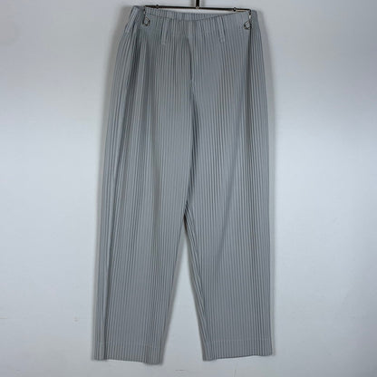 【中古品】【メンズ】 HOMME PLISSE ISSEY MIYAKE オム プリッセ イッセイミヤケ BASICS PLEATED PANT HP55JF150 ベーシックス プリーツパンツ ボトムス ストレート 151-260212-ko-34-tei サイズ：1 カラー：グレー 万代Net店