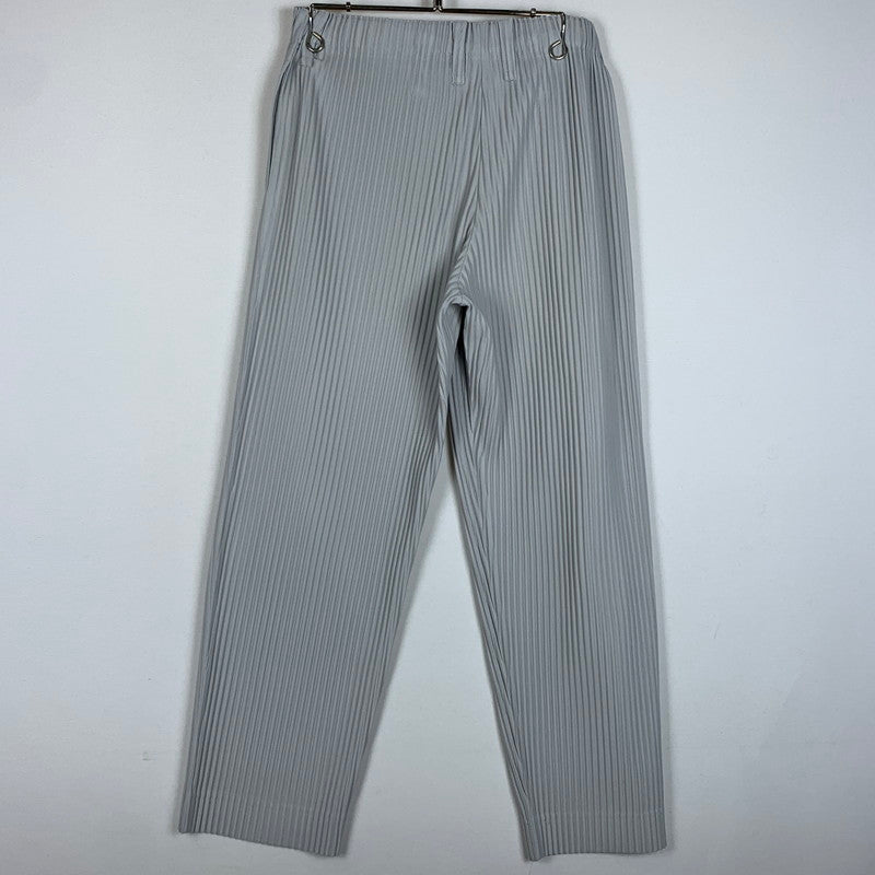 【中古品】【メンズ】 HOMME PLISSE ISSEY MIYAKE オム プリッセ イッセイミヤケ BASICS PLEATED PANT HP55JF150 ベーシックス プリーツパンツ ボトムス ストレート 151-260212-ko-34-tei サイズ：1 カラー：グレー 万代Net店