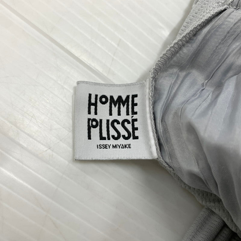 【中古品】【メンズ】 HOMME PLISSE ISSEY MIYAKE オム プリッセ イッセイミヤケ BASICS PLEATED PANT HP55JF150 ベーシックス プリーツパンツ ボトムス ストレート 151-260212-ko-34-tei サイズ：1 カラー：グレー 万代Net店