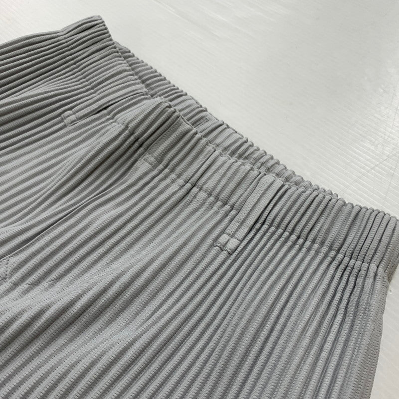 【中古品】【メンズ】 HOMME PLISSE ISSEY MIYAKE オム プリッセ イッセイミヤケ BASICS PLEATED PANT HP55JF150 ベーシックス プリーツパンツ ボトムス ストレート 151-260212-ko-34-tei サイズ：1 カラー：グレー 万代Net店