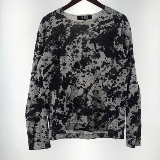 【中古品】【メンズ】 BLACK COMME des GARCONS ブラックコムデギャルソン PAINTED JERSEY CUT AND SEW 1B-T010 ペイント ジャージー カットソー 長袖 トップス 140-260216-yo-04-tei サイズ：M カラー：マルチカラー 万代Net店