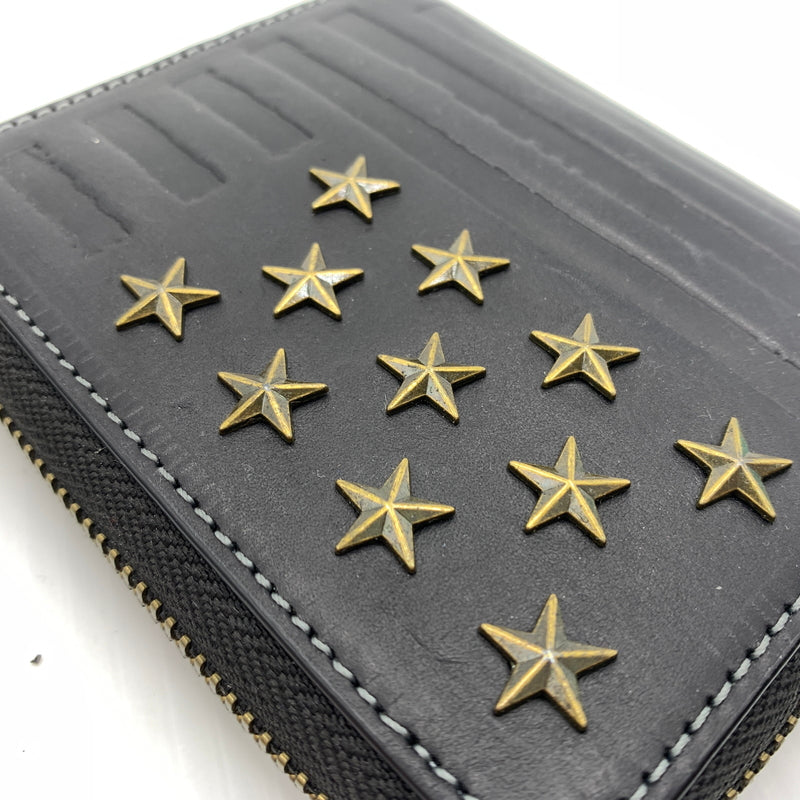 【中古品】【メンズ】 AVIREX アヴィレックス ROUND WALLET AX9002 ラウンドウォレット 財布 二つ折り 200-260712-ko-03-tei カラー：ブラック 万代Net店