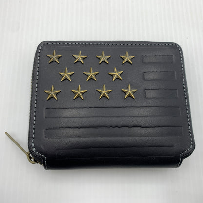 【中古品】【メンズ】 AVIREX アヴィレックス ROUND WALLET AX9002 ラウンドウォレット 財布 二つ折り 200-260712-ko-03-tei カラー：ブラック 万代Net店
