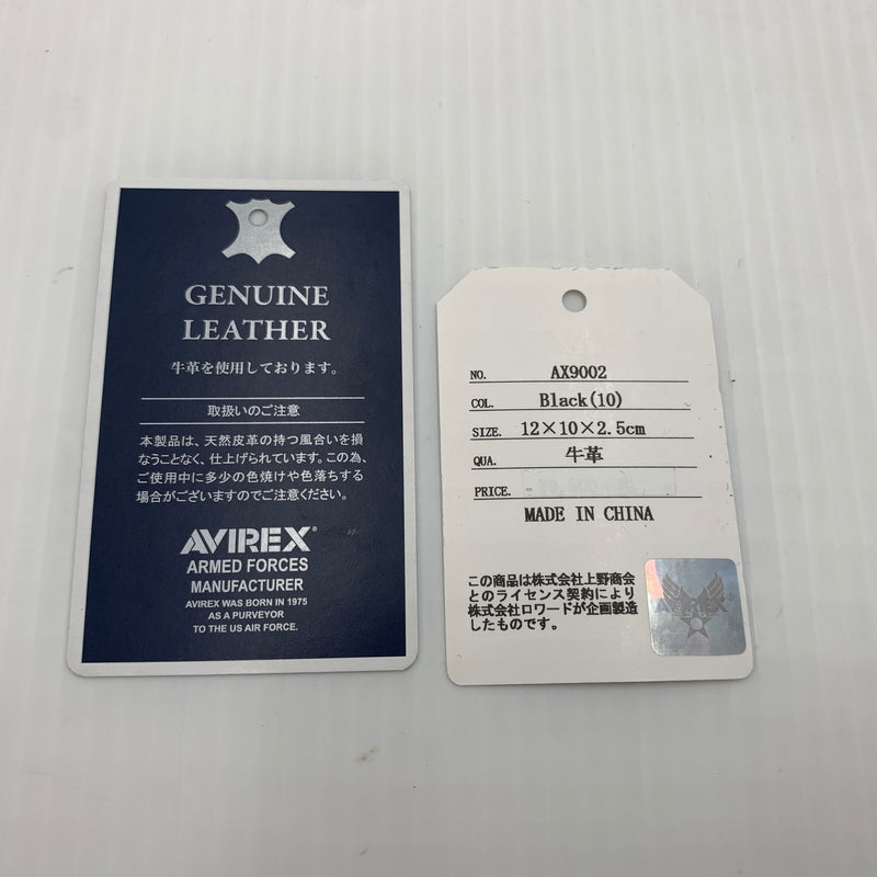 【中古品】【メンズ】 AVIREX アヴィレックス ROUND WALLET AX9002 ラウンドウォレット 財布 二つ折り 200-260712-ko-03-tei カラー：ブラック 万代Net店