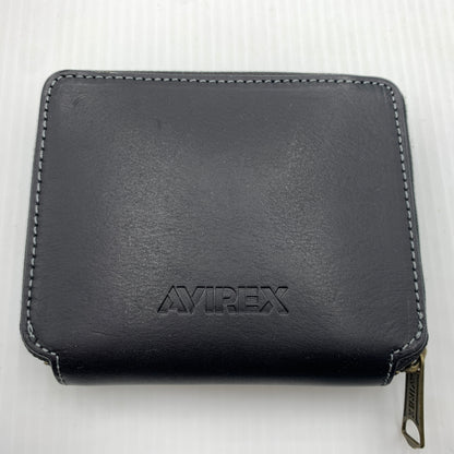 【中古品】【メンズ】 AVIREX アヴィレックス ROUND WALLET AX9002 ラウンドウォレット 財布 二つ折り 200-260712-ko-03-tei カラー：ブラック 万代Net店