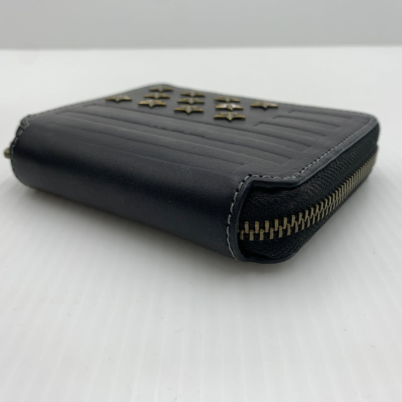 【中古品】【メンズ】 AVIREX アヴィレックス ROUND WALLET AX9002 ラウンドウォレット 財布 二つ折り 200-260712-ko-03-tei カラー：ブラック 万代Net店