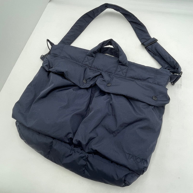 【中古品】【メンズ/レディース】 TAION タイオン 別注 ミリタリーダウン ヘルメットバッグ 2WAY ナイロンバッグ カバン 188-260809-nm-55-tei カラー：ダークネイビー 万代Net店
