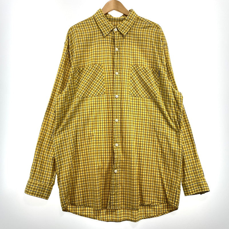 【中古品】【メンズ】 CARHARTT カーハート LS COTTON CHECK SHIRT S255BTY ロングスリーブ コットン チェック シャツ 長袖 トップス 145-260828-yo-09-teih サイズ：L カラー：イエロー 万代Net店