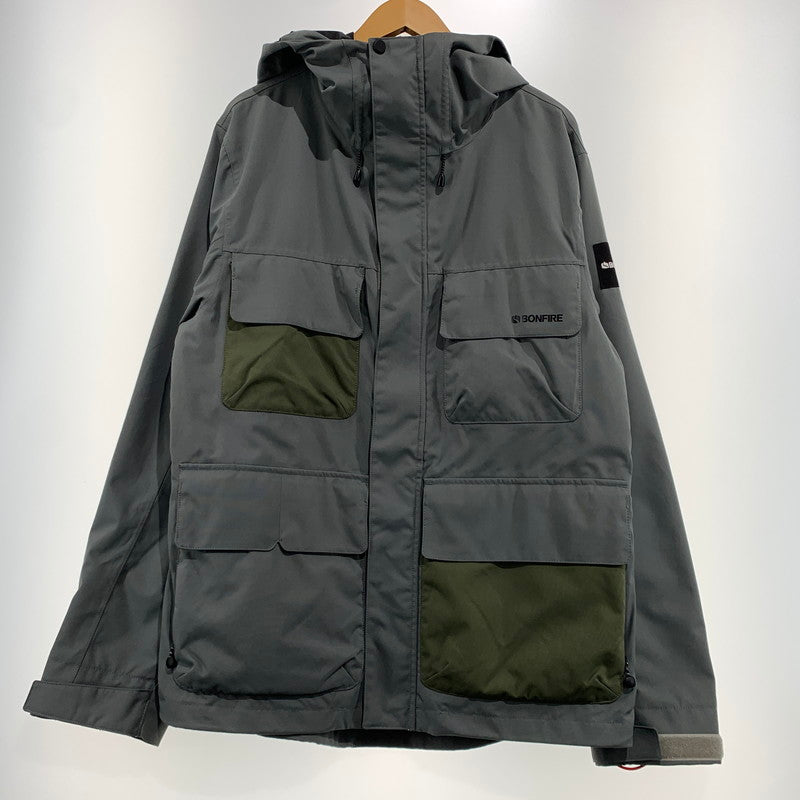 【中古品】【メンズ】 BONFIRE ボンファイア PITCH SHELL JACKET B8FW220012 ピッチ シェル ジャケット スノーボードジャケット アウター ウィンタースポーツ 120-260906-ko-10-teih サイズ：M カラー：グレー系 万代Net店