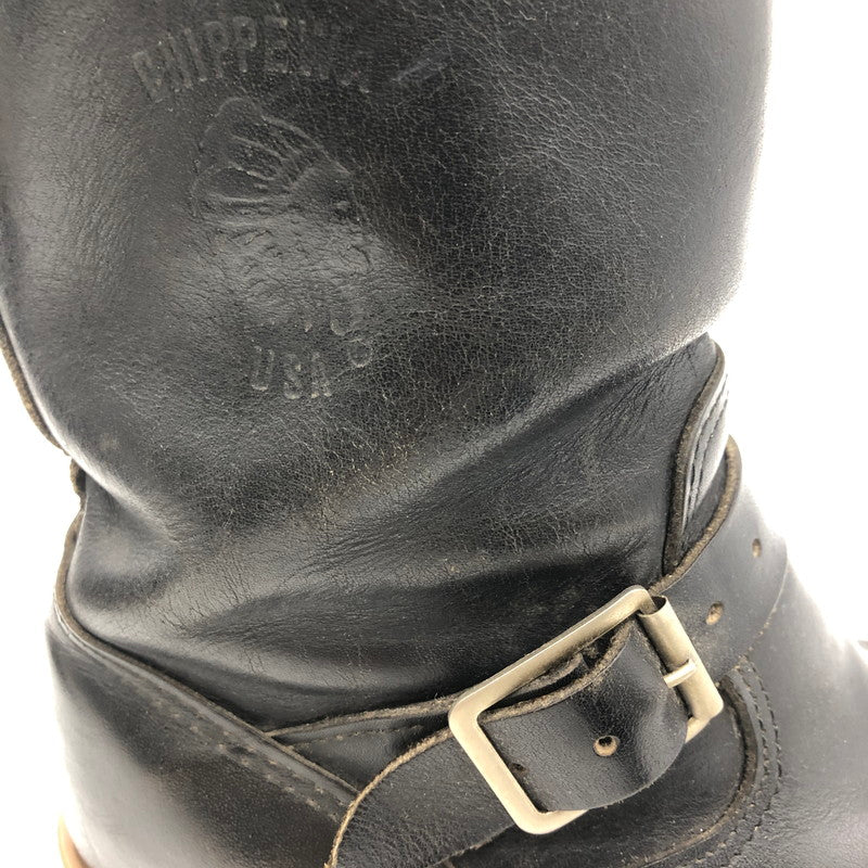 【現状渡し品】【メンズ】 Chippewa チペワ ENGINEER BOOTS 27899 エンジニアブーツ 靴 USA製 黒タグ 164-260218-ks-25-tei サイズ：8E カラー：ブラック 万代Net店