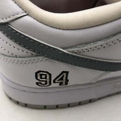 【中古品】【メンズ】 Supreme シュプリーム × NIKE SB ナイキ スケートボーディング 別注 コラボ DUNK LOW OG QS HQ8487-100 ダンク ロー オリジナル クイックストライク スニーカー 靴 160-260218-ks-27-tei カラー：メタリックホワイトシルバー 万代Net店