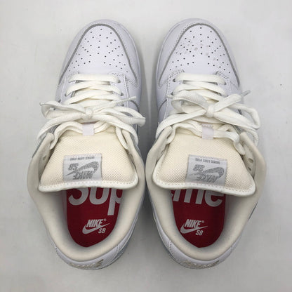 【中古品】【メンズ】 Supreme シュプリーム × NIKE SB ナイキ スケートボーディング 別注 コラボ DUNK LOW OG QS HQ8487-100 ダンク ロー オリジナル クイックストライク スニーカー 靴 160-260218-ks-27-tei カラー：メタリックホワイトシルバー 万代Net店