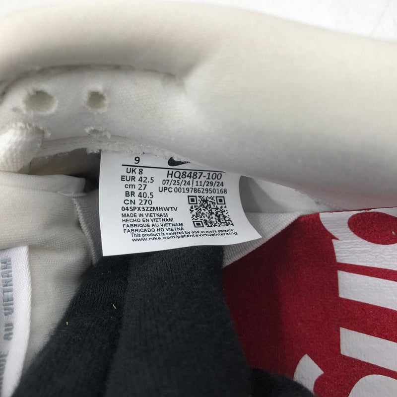 【中古品】【メンズ】 Supreme シュプリーム × NIKE SB ナイキ スケートボーディング 別注 コラボ DUNK LOW OG QS HQ8487-100 ダンク ロー オリジナル クイックストライク スニーカー 靴 160-260218-ks-27-tei カラー：メタリックホワイトシルバー 万代Net店