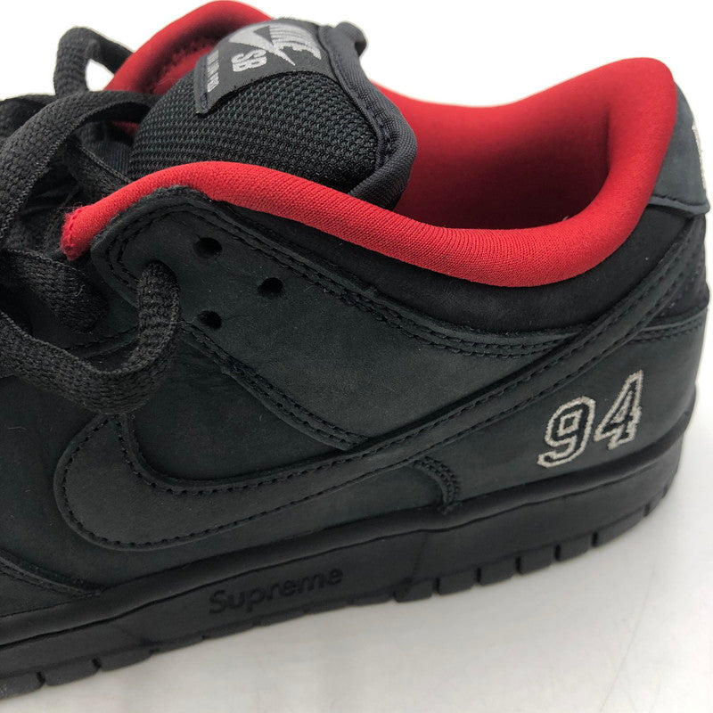 【中古品】【メンズ】 Supreme シュプリーム × NIKE SB ナイキ スケートボーディング 別注 コラボ DUNK LOW OG QS HQ8487-001 ダンク ロー オリジナル クイックストライク スニーカー 靴 160-260218-ks-28-tei カラー：ブラック 万代Net店