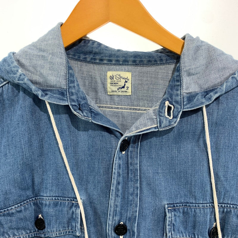 【中古品】【メンズ】 ORSLOW オアスロウ フード付きデニムシャツ 140-260818-nm-63-tei サイズ：2 万代Net店