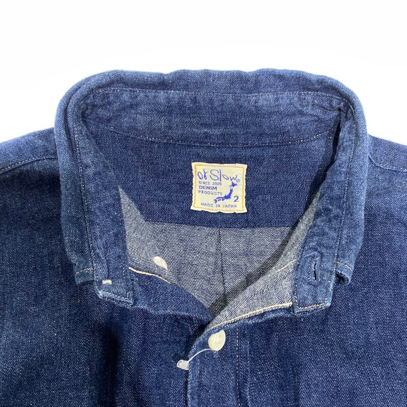 【中古品】【メンズ】 ORSLOW オアスロウ ボタンダウンデニムシャツ 140-260818-nm-61-tei サイズ：2 万代Net店