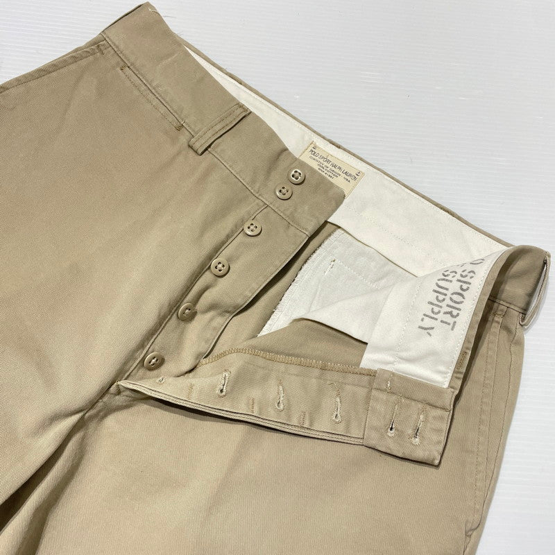 【中古品】【メンズ】 POLO SPORTS RALPH LAUREN ポロスポーツ ラルフローレン 90's CHINO TROUSERS PANTS 31434C 90年代 チノ トラウザーズ パンツ ボトムス 156-260217-yo-13-tei サイズ：W34　L34 カラー：ベージュ 万代Net店