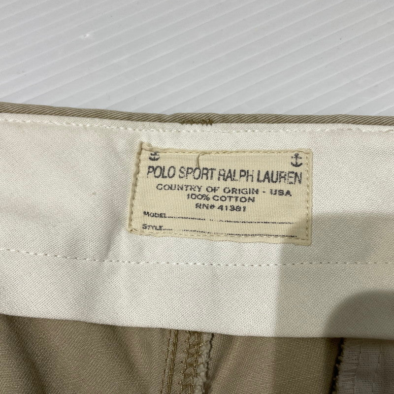 【中古品】【メンズ】 POLO SPORTS RALPH LAUREN ポロスポーツ ラルフローレン 90's CHINO TROUSERS PANTS 31434C 90年代 チノ トラウザーズ パンツ ボトムス 156-260217-yo-13-tei サイズ：W34　L34 カラー：ベージュ 万代Net店