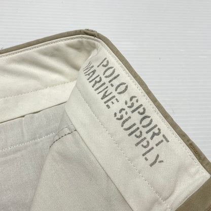 【中古品】【メンズ】 POLO SPORTS RALPH LAUREN ポロスポーツ ラルフローレン 90's CHINO TROUSERS PANTS 31434C 90年代 チノ トラウザーズ パンツ ボトムス 156-260217-yo-13-tei サイズ：W34　L34 カラー：ベージュ 万代Net店