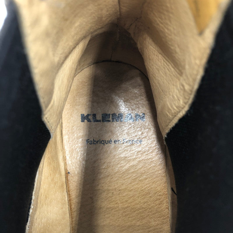【中古品】【メンズ】 KLEMAN クレマン サイドゴア ブーツ 靴 164-260218-ks-24-tei サイズ：40 カラー：ブラック 万代Net店