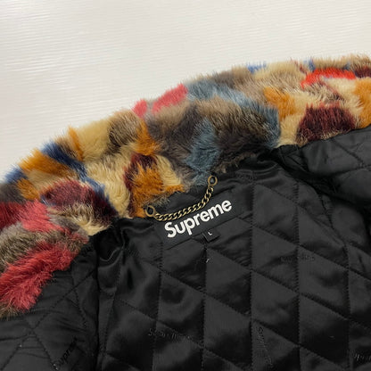 【中古品】【メンズ】 Supreme シュプリーム 22AW MULTICOLOR FAUX FUR BOMBER JACKET マルチカラー フェイクファー ボンバー ジャケット アウター 149-260218-yo-02-tei サイズ：L カラー：マルチ 万代Net店