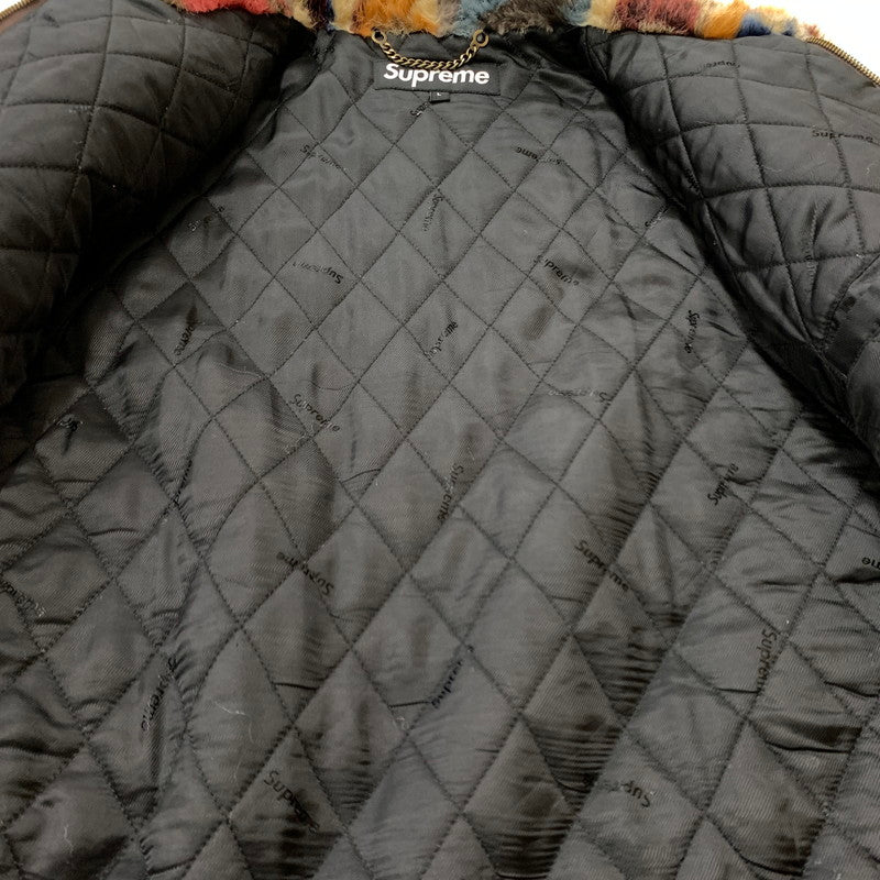 【中古品】【メンズ】 Supreme シュプリーム 22AW MULTICOLOR FAUX FUR BOMBER JACKET マルチカラー フェイクファー ボンバー ジャケット アウター 149-260218-yo-02-tei サイズ：L カラー：マルチ 万代Net店
